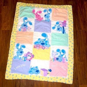 Vintage blues clues baby or toddler blanket.